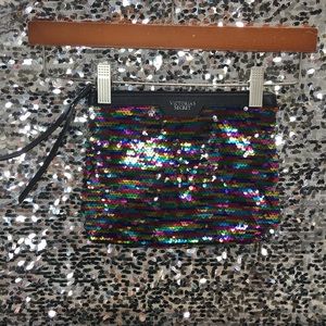 Victoria’s Secret Rainbow Sequin Clutch
